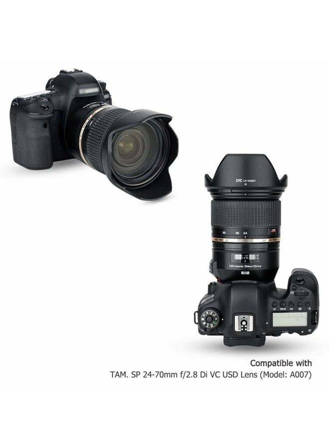 JJC غطاء عدسة قابل للعكس لعدسة تامران SP 24-70mm f/2.8 Di VC USD استبدال غطاء تامران HA007 يمكن أن يتصل بفلتر أو غطاء 82mm - Image 3